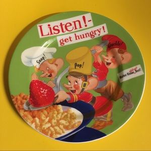 Kellogg’s RICE KRISPIES snap crackle pop plate 8”